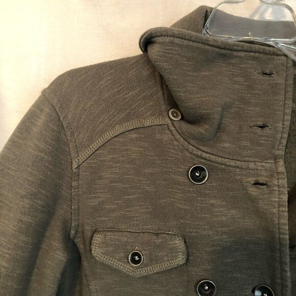 Hurley Cotton Blazer Ladies Sm Heathered Army Green - Picture 6 of 13